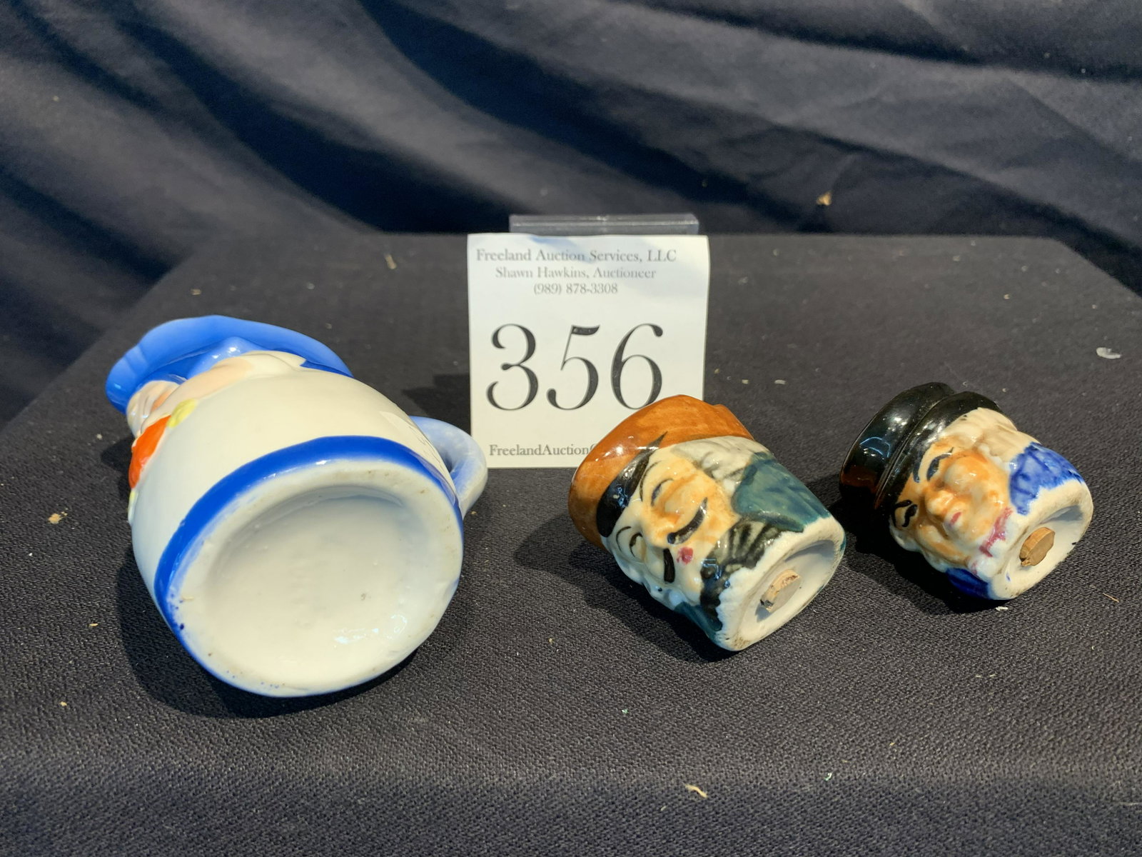 three antique mugs including two TOBY MUGS: three antique mugs including two TOBY MUGS