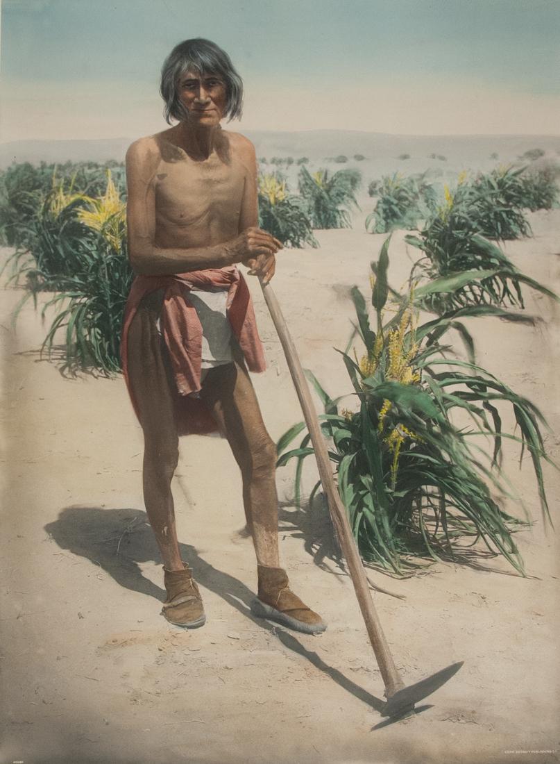 VROMAN Detroit Large hand colored Hopi Farmer 1900 (1 of 3)