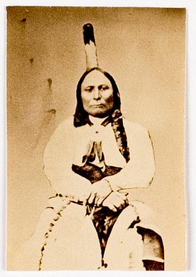 FRANK CURRIER SITITNG BULL Minniconjou Chief 1875: FRANK CURRIER Sitting Bull, Ta-Tong-Ka-you-ta, Mi-Na-Kon-You Chief [Minniconjou] , May 1875, 2.5x1.7" unmounted CDV size Albumen Print. This is the other great Sioux chief named Sitting Bull. This pri