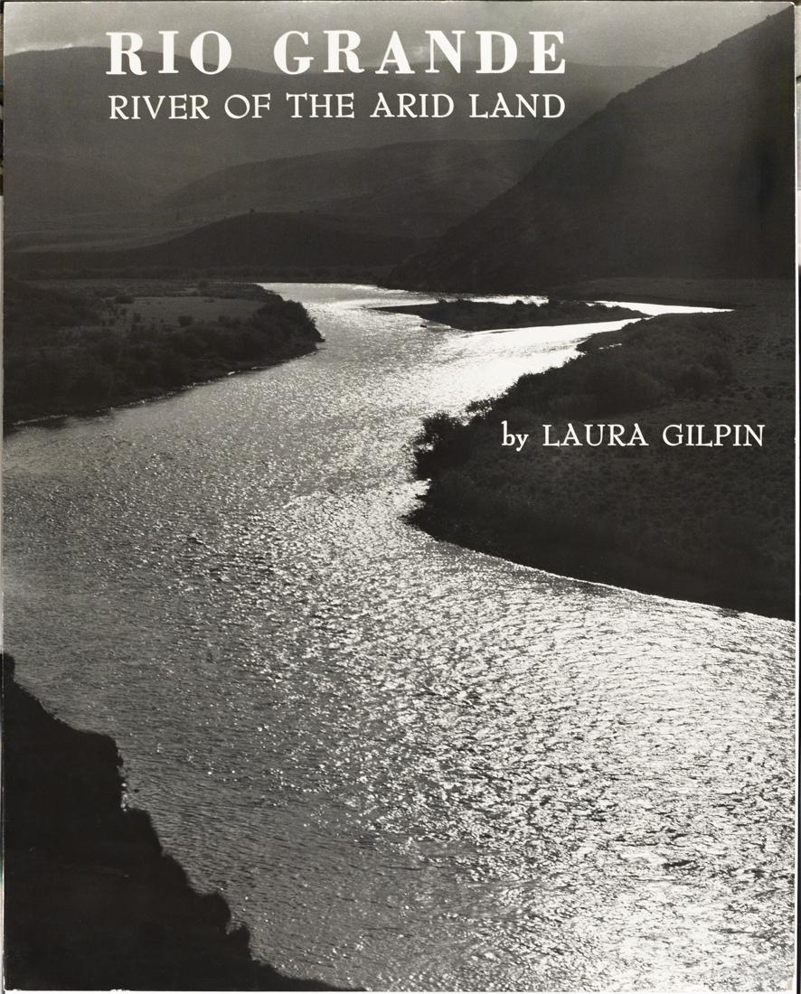LAURA GILPIN Exhibition Mural: LAURA GILPIN Rio Grande, River Of The Arid Land (Rio Grande Before A Storm), 1945, 49.7x39.7 Gelatin Silver Print. Printed in 1968 for the Exhibition "River of the Arid Land" at the Albuquerque Museum