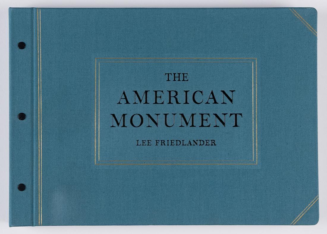 LEE FRIEDLANDER The American Monument 1st ed.: LEE FRIEDLANDER The American Monument, 1976, First trade edition of 2000 in original shipping box, The Eakins Press Foundation, NY, 1976. Folio, 213 b&w photos on unnumbered leaves. Cloth titled in bl