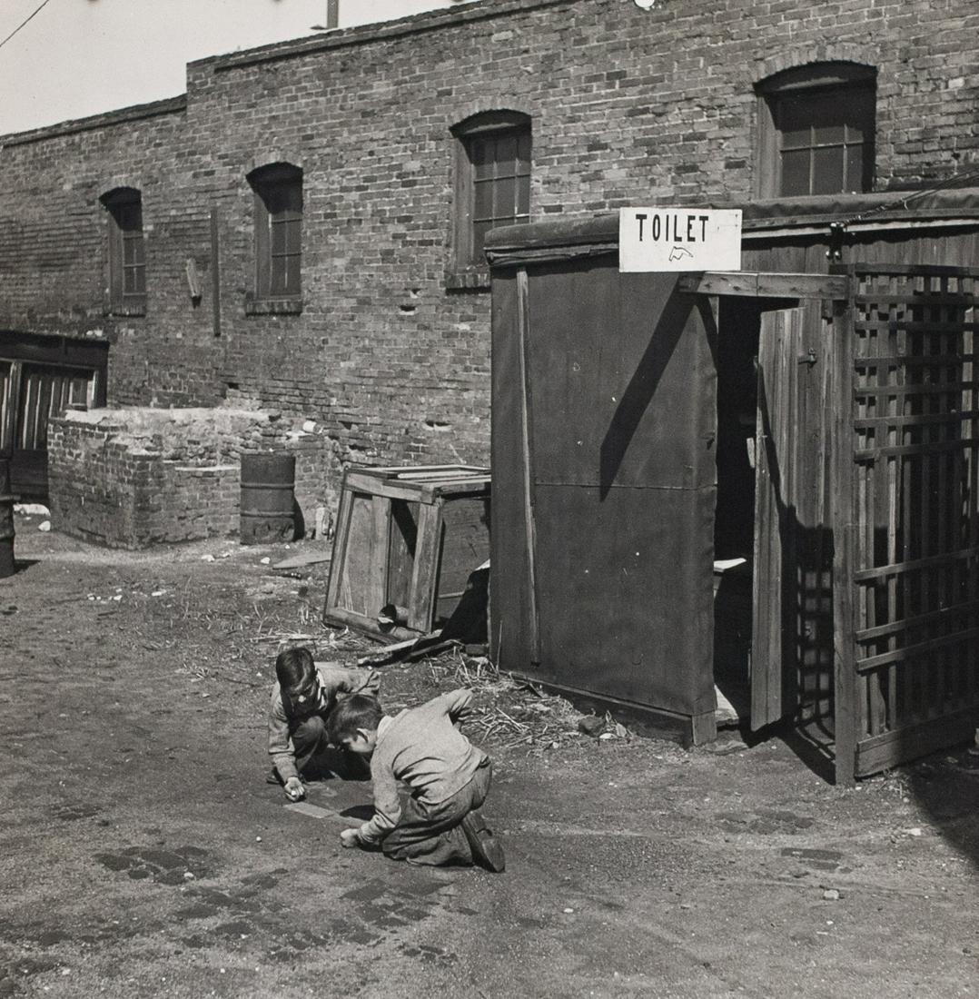 ARTHUR ROTHSTEIN Shooting Marbles St Louis Ca. 1947 (1 of 3)