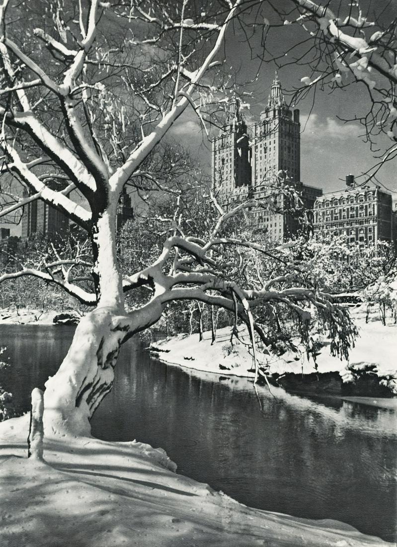 ADOLF FASSBENDER Spectacular Winter NY Scene 1935 c (1 of 3)