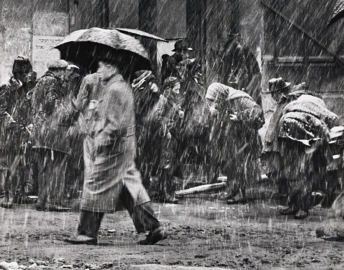 ROMAN VISHNIAC Cracow 1938 Last Hanukkah: ROMAN VISHNIAC, Cracow, The Hanukkah of 1938, signed, 1938, 7.75x9.75", gelatin silver print, printed c. 1960s. Signed and inscribed in black ink on print recto below image: Cracow The Hanucka [sic] o