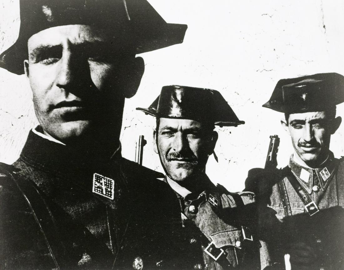 W EUGENE SMITH Guardia Seville 1950: W. EUGENE SMITH, Guardia Seville, 1950, Modernage print, 7.3x9.25", gelatin silver print, printed c. 1960. Inscribed in pencil on print verso: W. Eugene Smith / PAE 11,5 / MODERN'61c. Originally publ