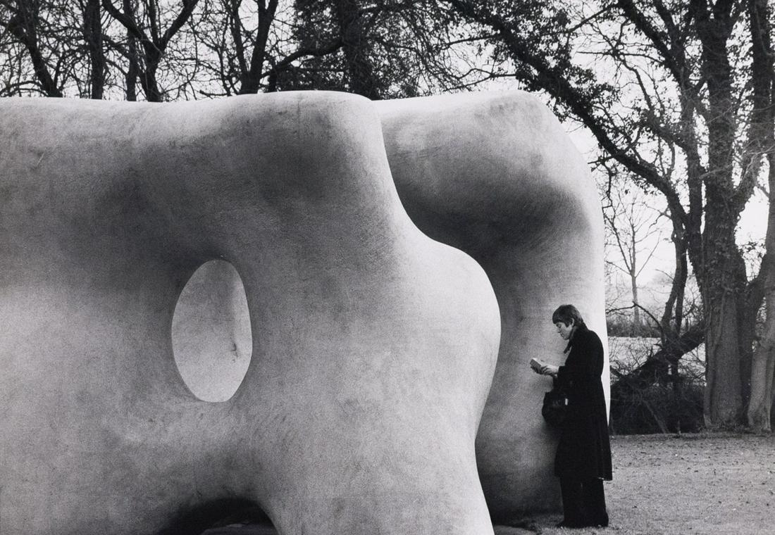 ANDRE KERTESZ Henry Moore Sculpture 1980: ANDRE KERTESZ, Henry Moore Garden, Exhibition print from Manchester Collection 1984, England, 1980, 6.75x9.625", gelatin silver print, printed c. 1980. Signed and dated in pencil on print verso; inscr