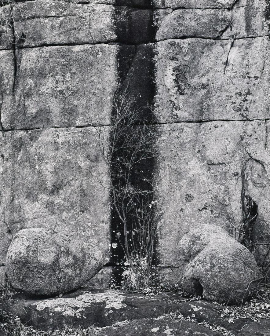 JAY DUSARD Arizona Canyon 1971: JAY DUSARD, Arizona, signed, 1971, 9.6x7.625", gelatin silver print, printed c. 1971. Signed and dated 1971 in pencil on print recto below image; signed, titled, and dated in black ink on print verso: