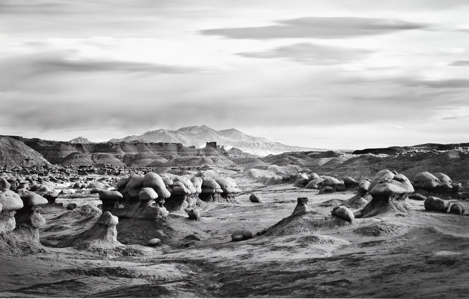 MITCH DOBROWNER Goblin Valley Ut 2007 Beautiful: MITCH DOBROWNER. Goblin Valley, 2007. 13.25x21" pigment print on 17x22" archival paper. Printed 2007. Signed and inscribed in pencil on print recto: Goblin Valley / 9/50 / Mitch Dobrowner. Los Angeles