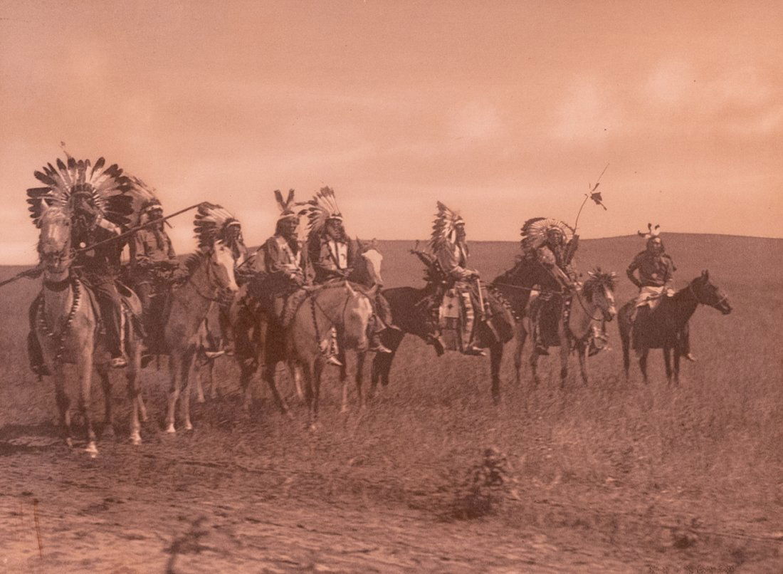 BRULE WARRIORS Sioux 1907 Copper Plate (1 of 2)