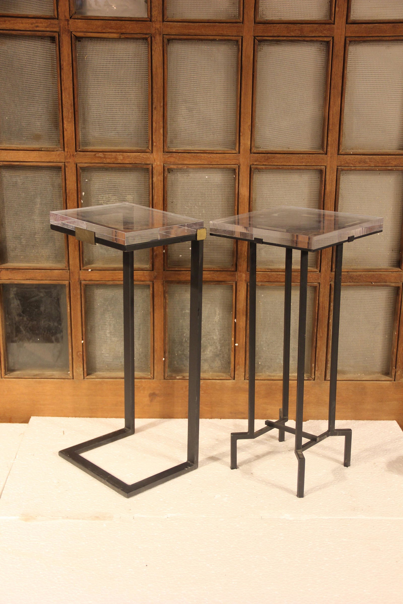 Lot of 2 Acrylic Side Tables (1 of 4)