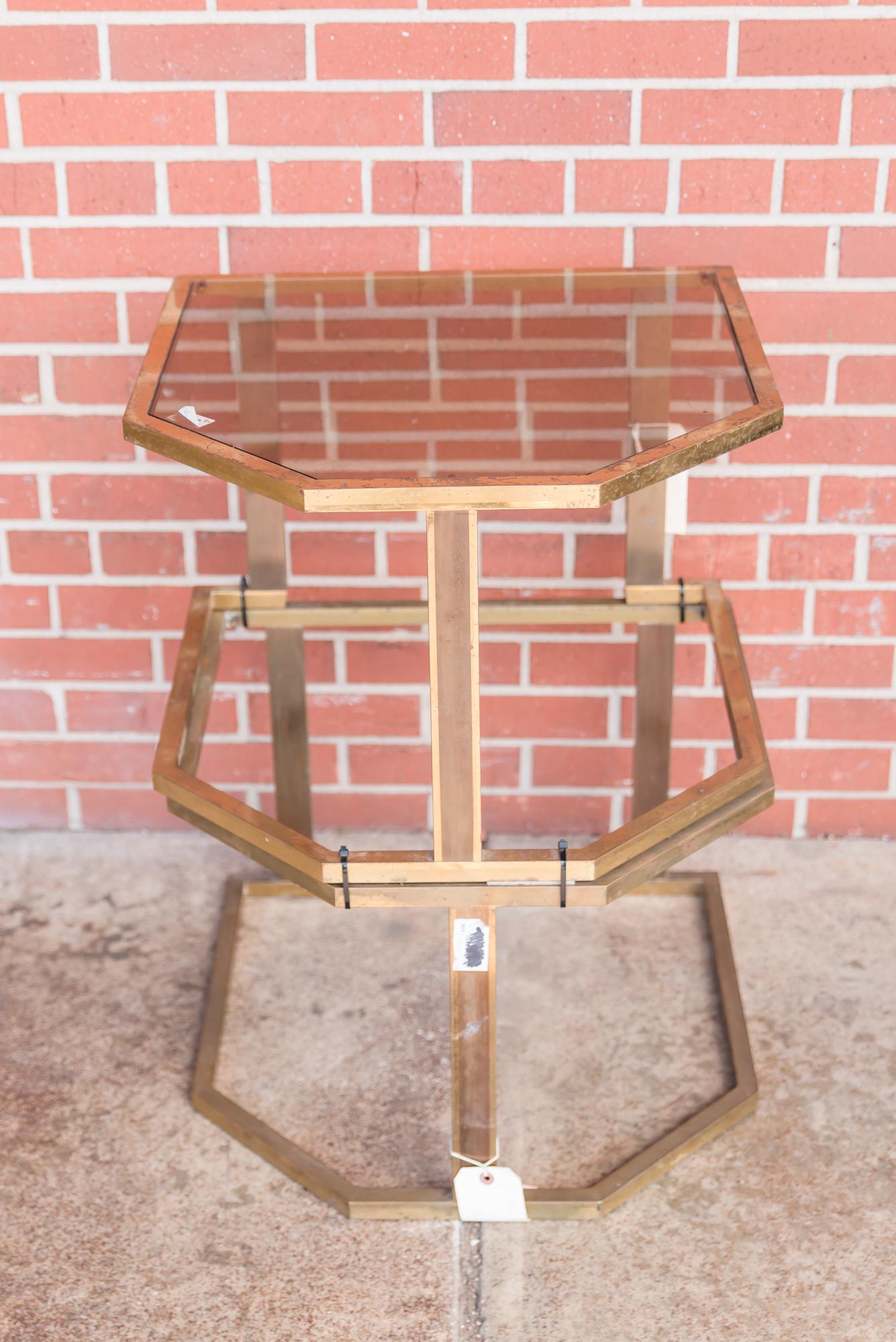 Pair of Brass Side Tables (1 of 2)