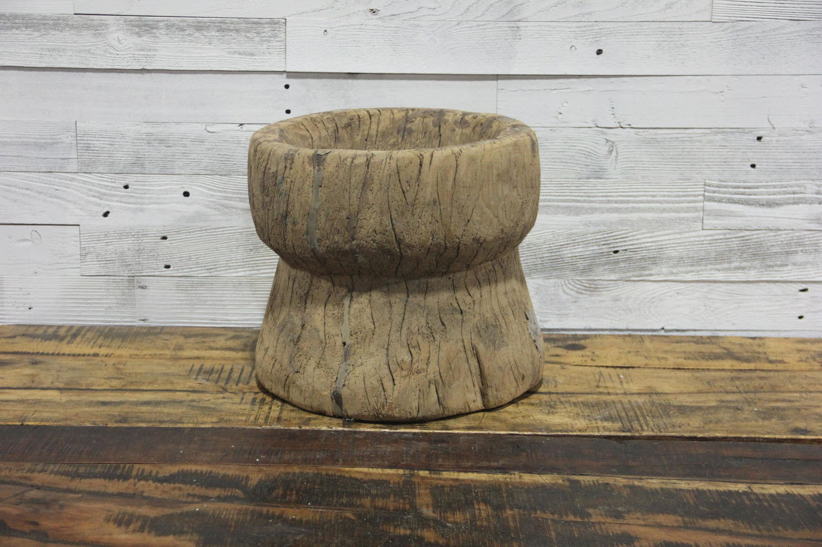 Bleached Wooden Mortar (1 of 4)