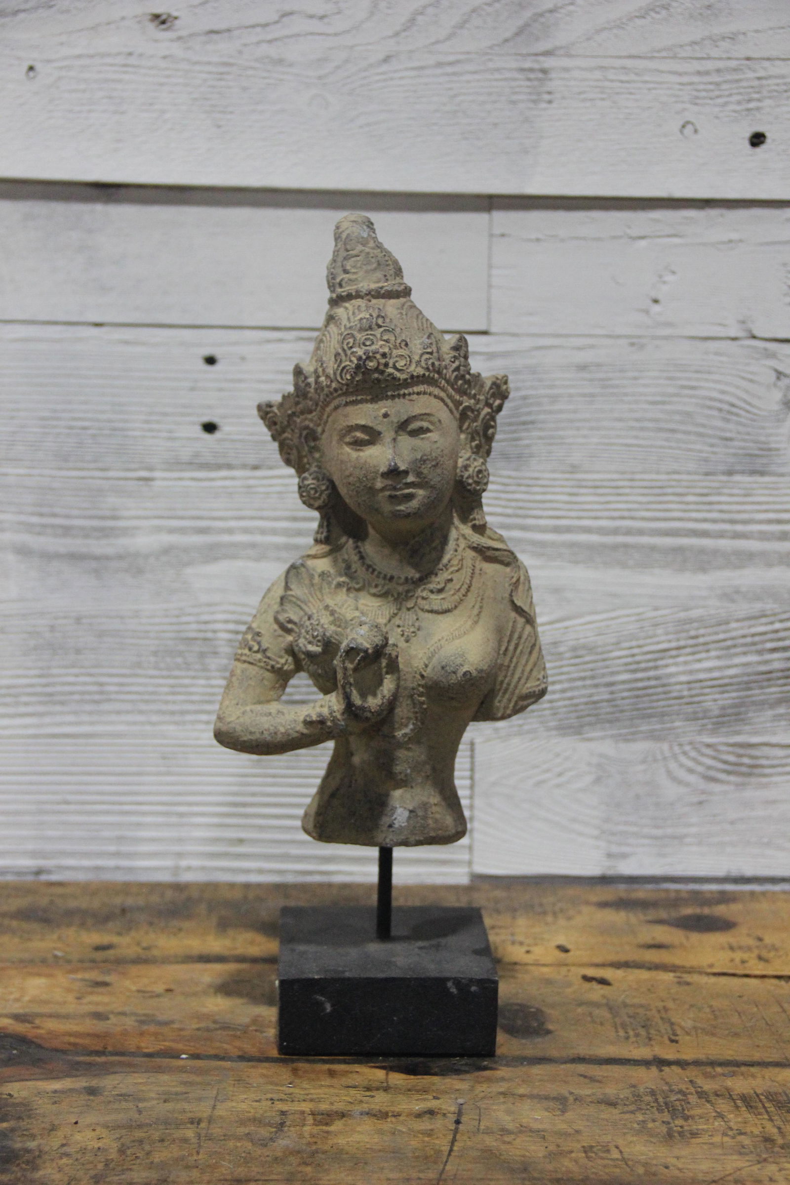 Petite Carved Stone Temple Goddess (1 of 4)
