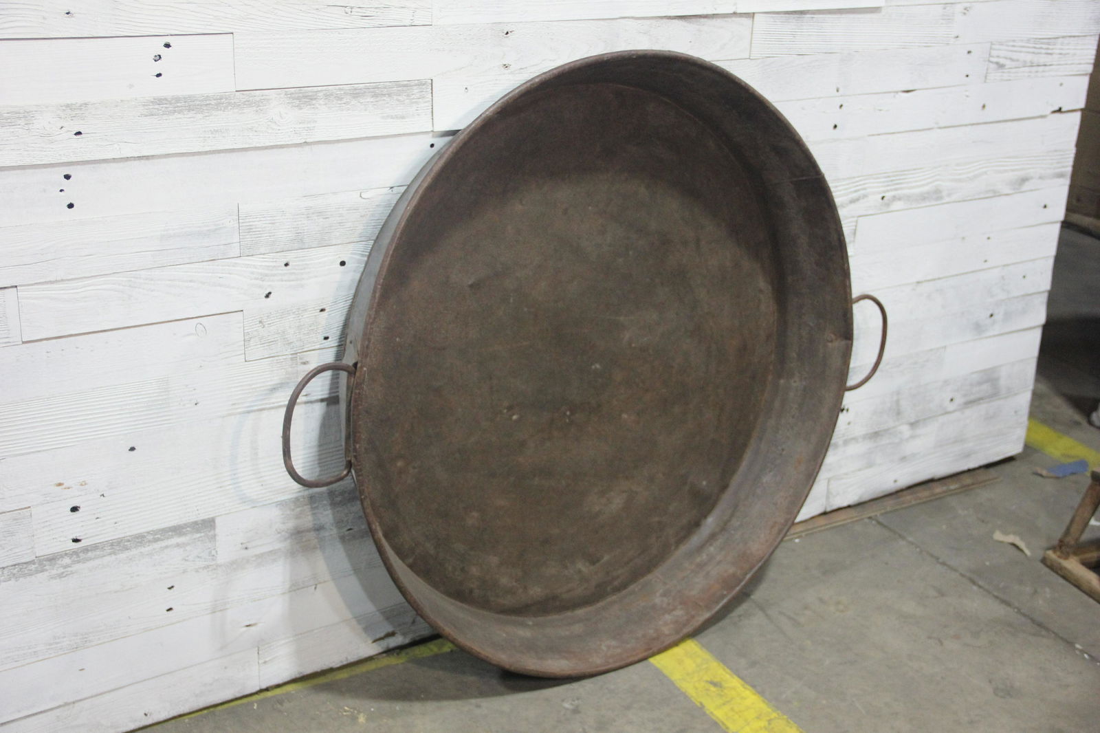 Large Round Galvanized Tray (1 of 4)