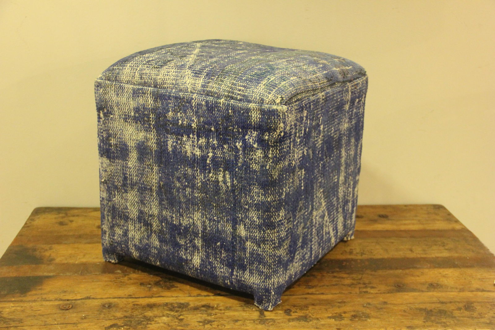 Vintage Turkish Kilm Rug ottoman (1 of 3)