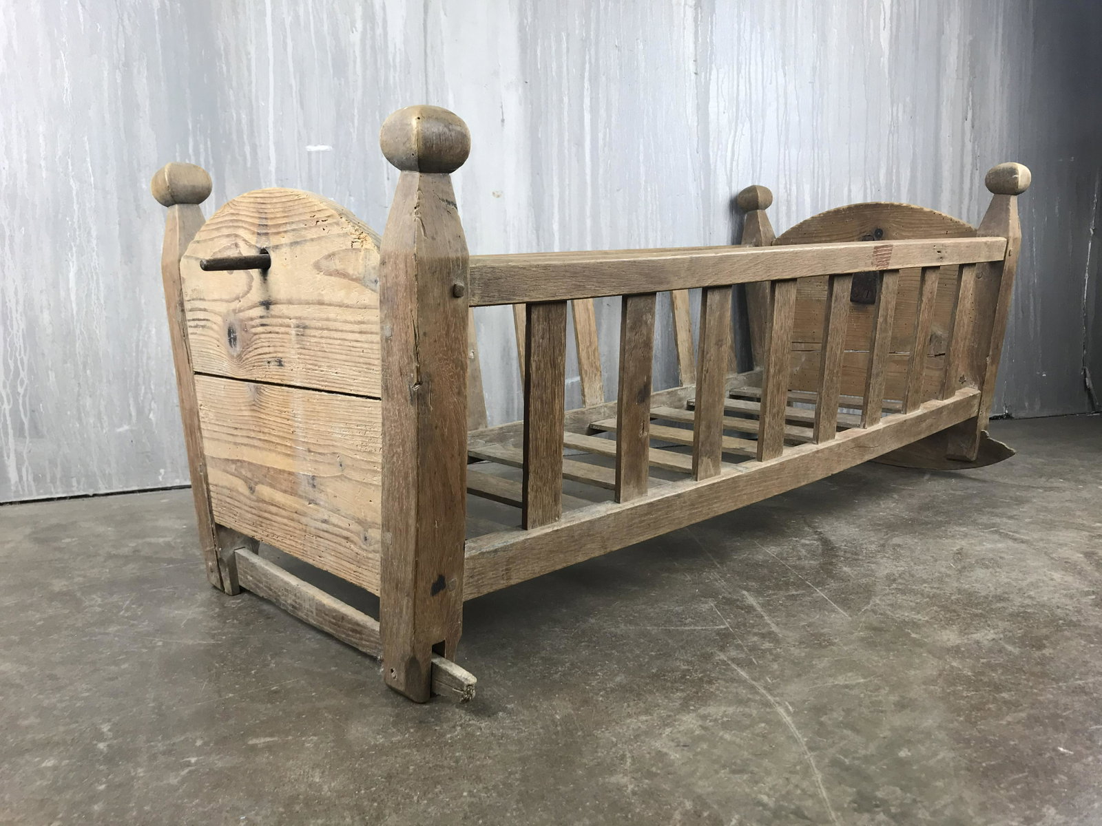 Antique Wooden Baby Cradle: Beautiful antique baby cradle from the estate of Ruth and Skitch Henderson.