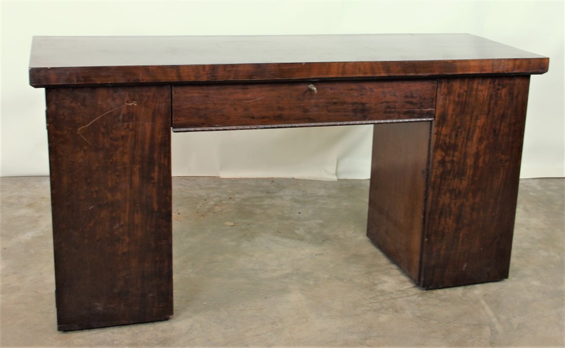 Rosewood Desk: A nice rosewood desk with custom built interior storage
