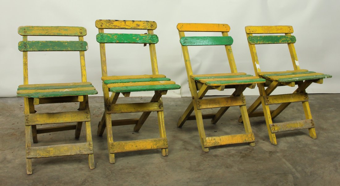 Lot of 4 Folding Garden Chairs (1 of 4)