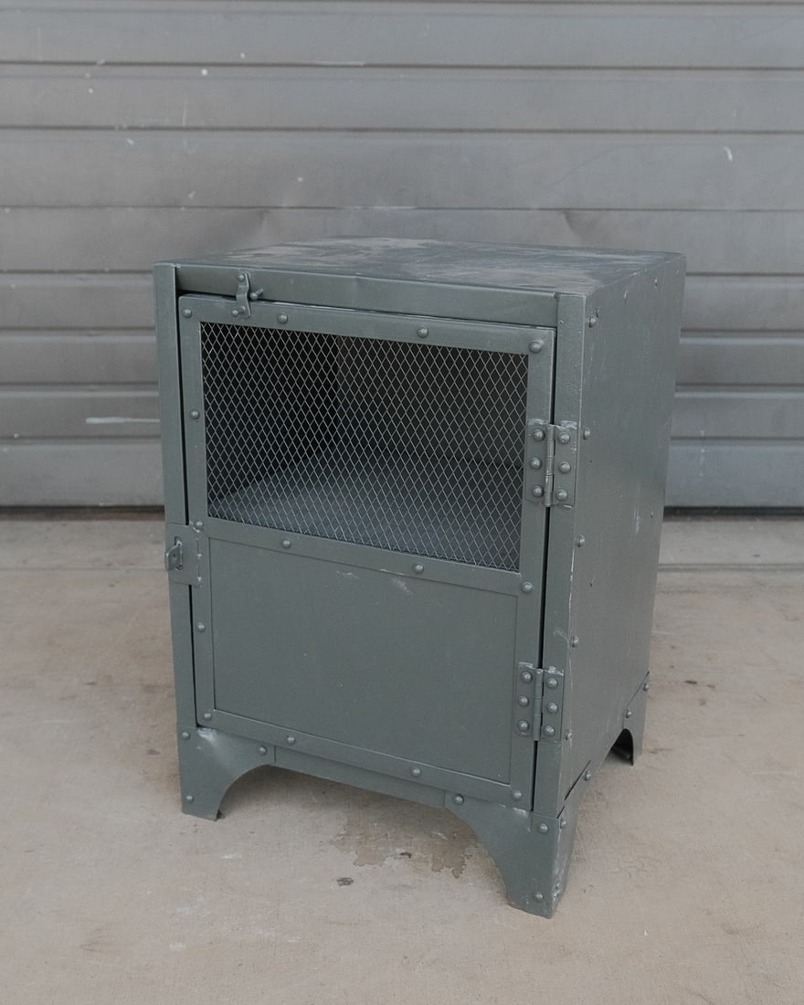 Industrial Mesh Front Cabinet (1 of 4)