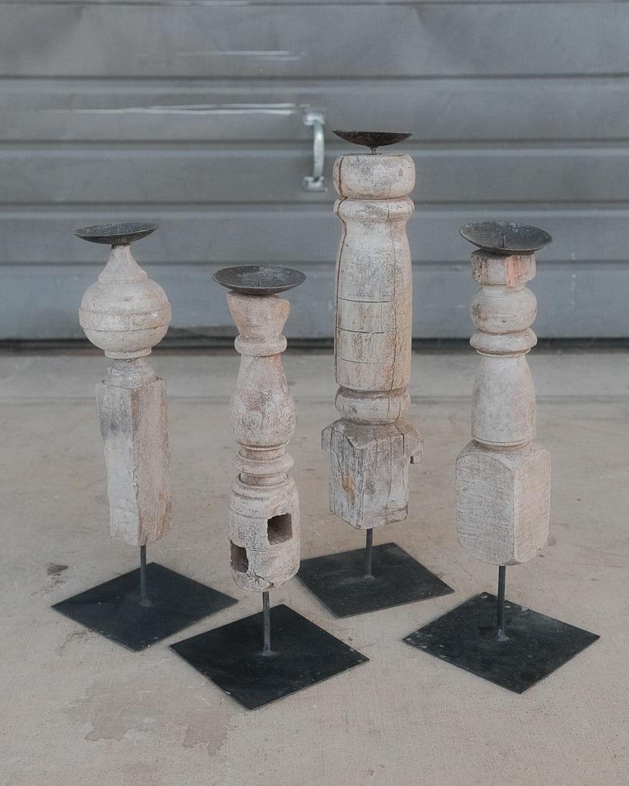 Wooden Candle Stand Lot (1 of 4)