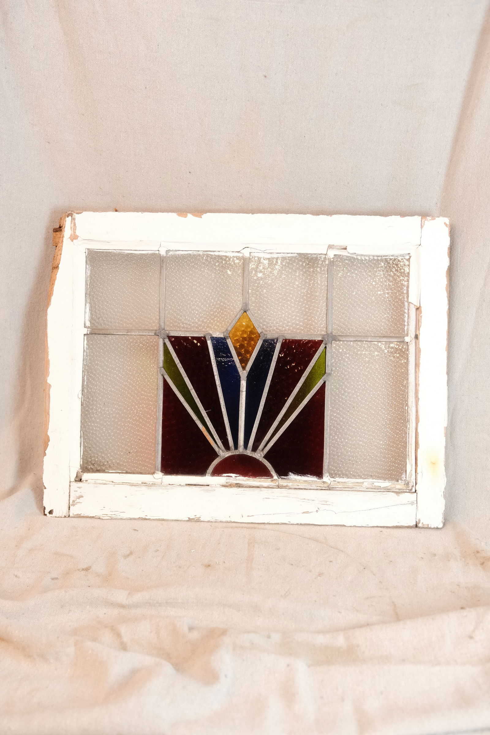 English Arts & Crafts Style Stained Glass Window Frame (1 of 4)