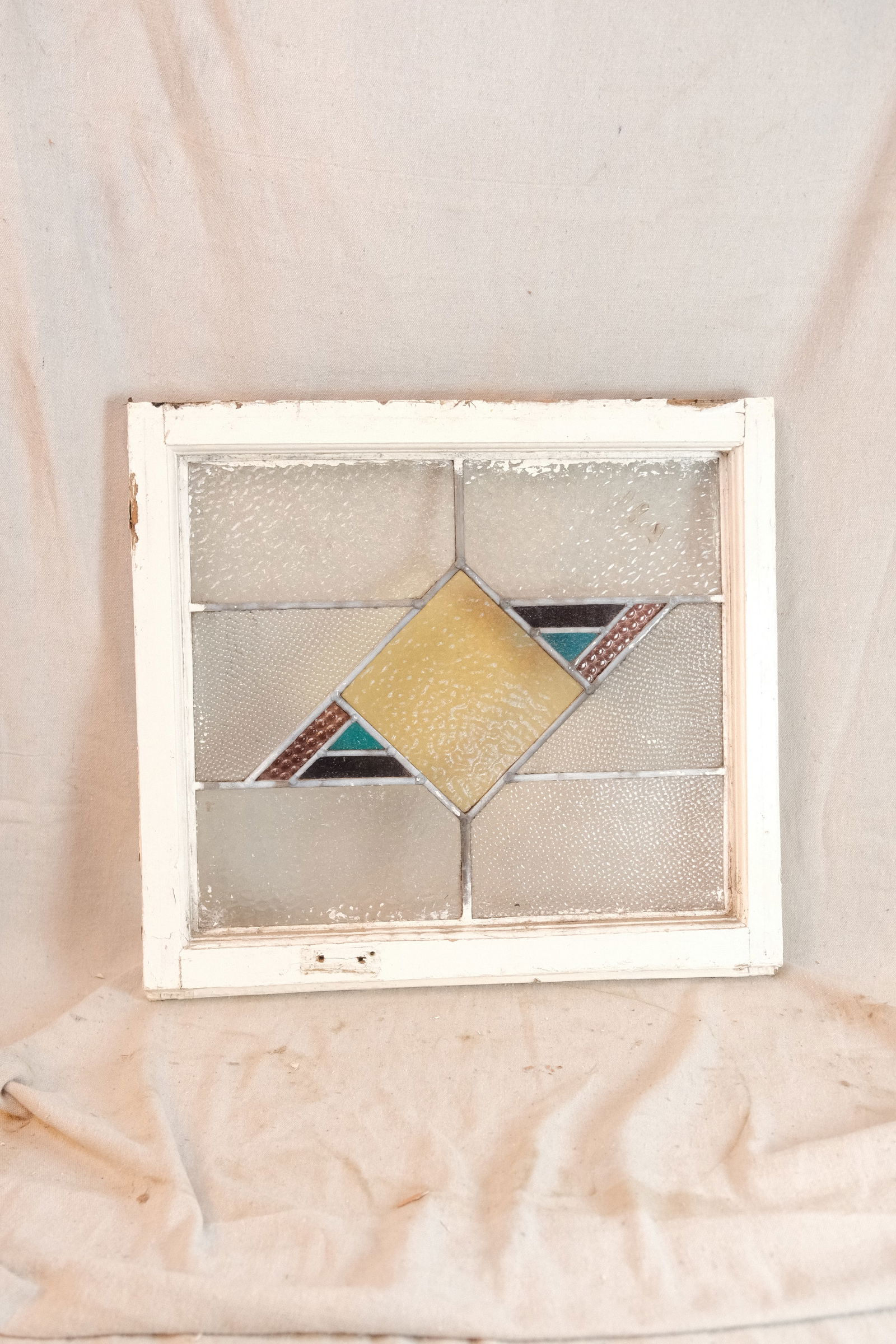 English Arts & Crafts Style Stained Glass Window Frame (1 of 3)