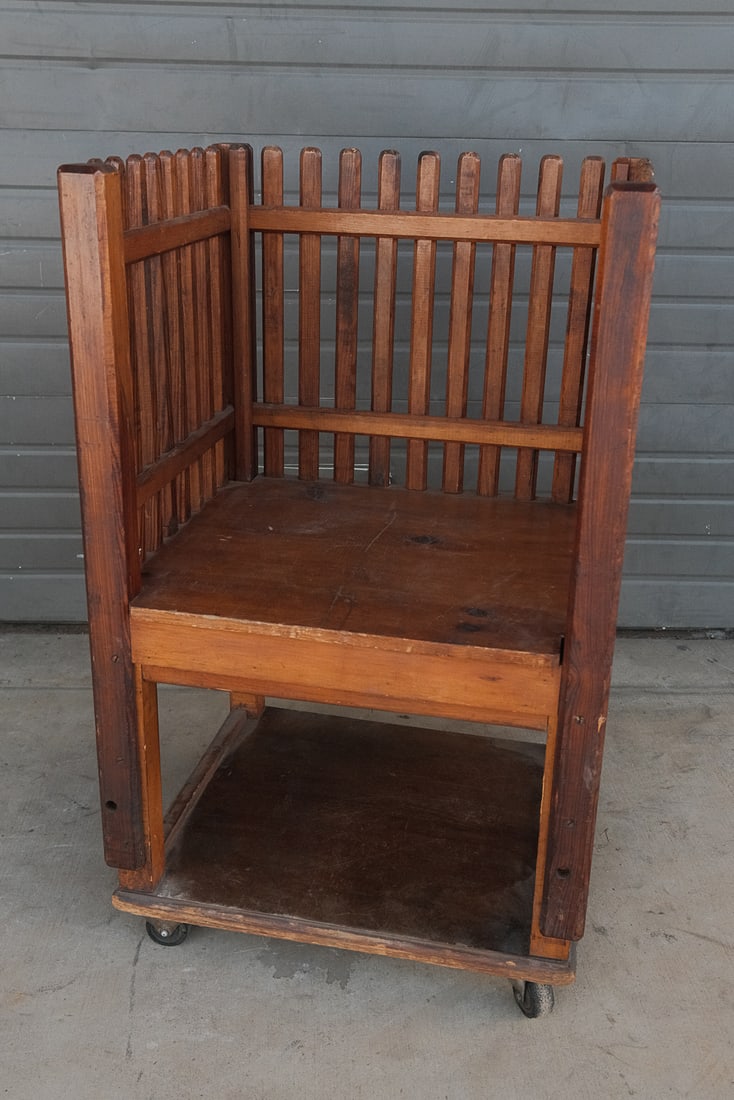 Industrial Wood Factory Cart (1 of 4)