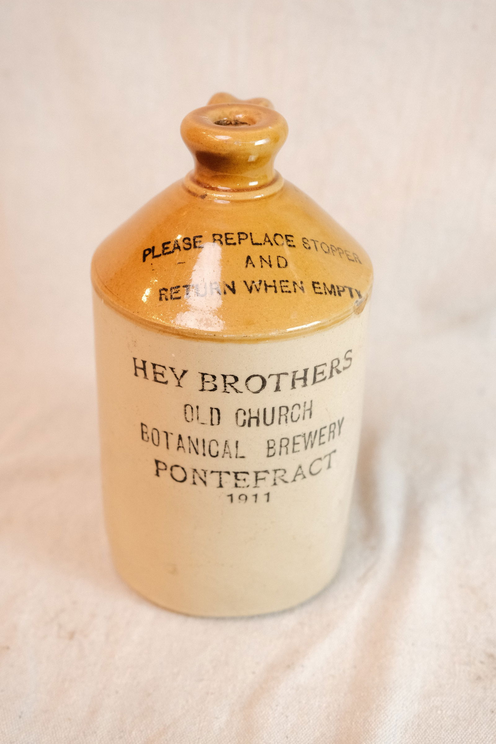 Rustic Stoneware Liquor Jug from England (1 of 4)