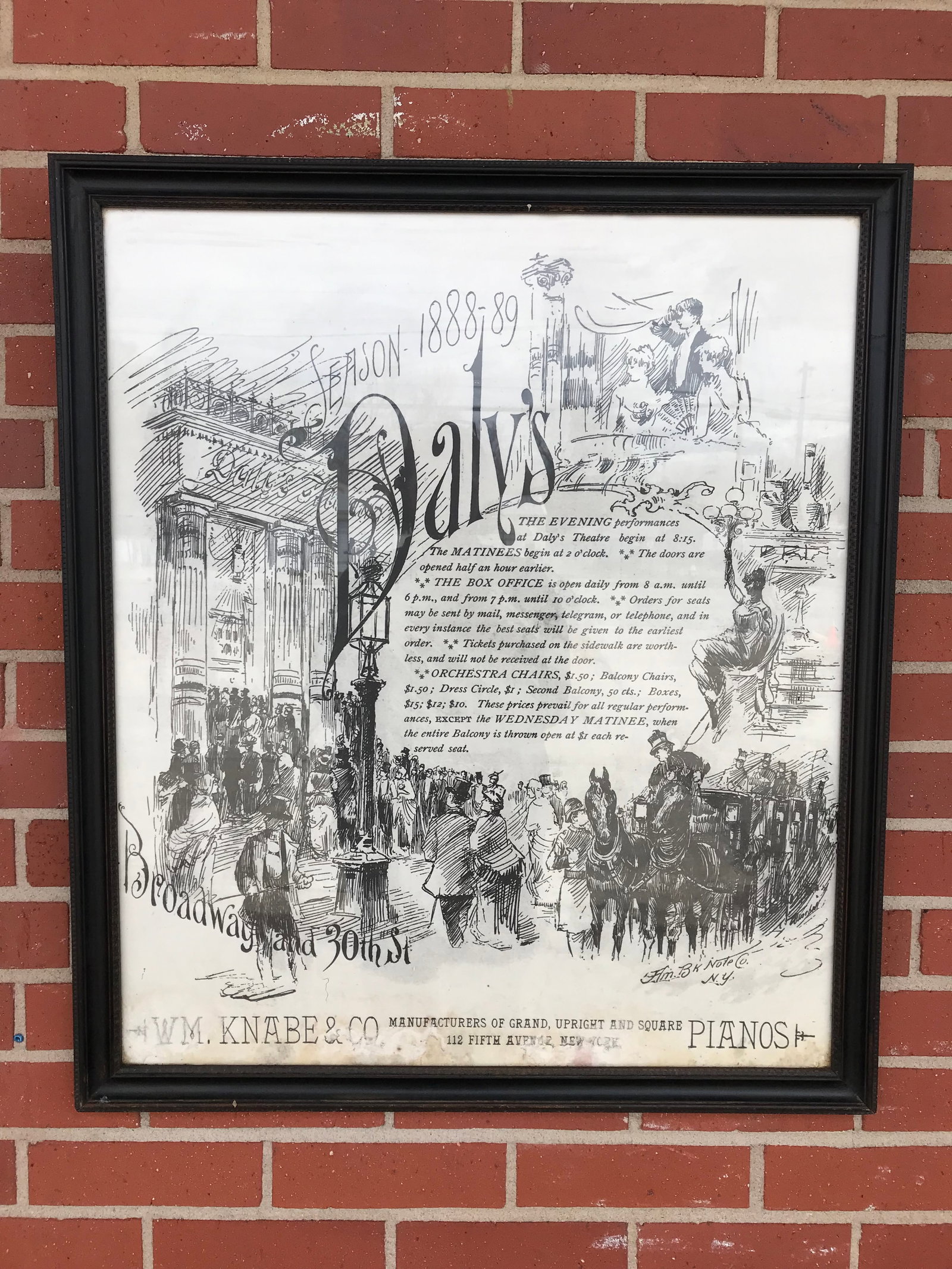 Broadway Theater Advertisement, framed (1 of 4)