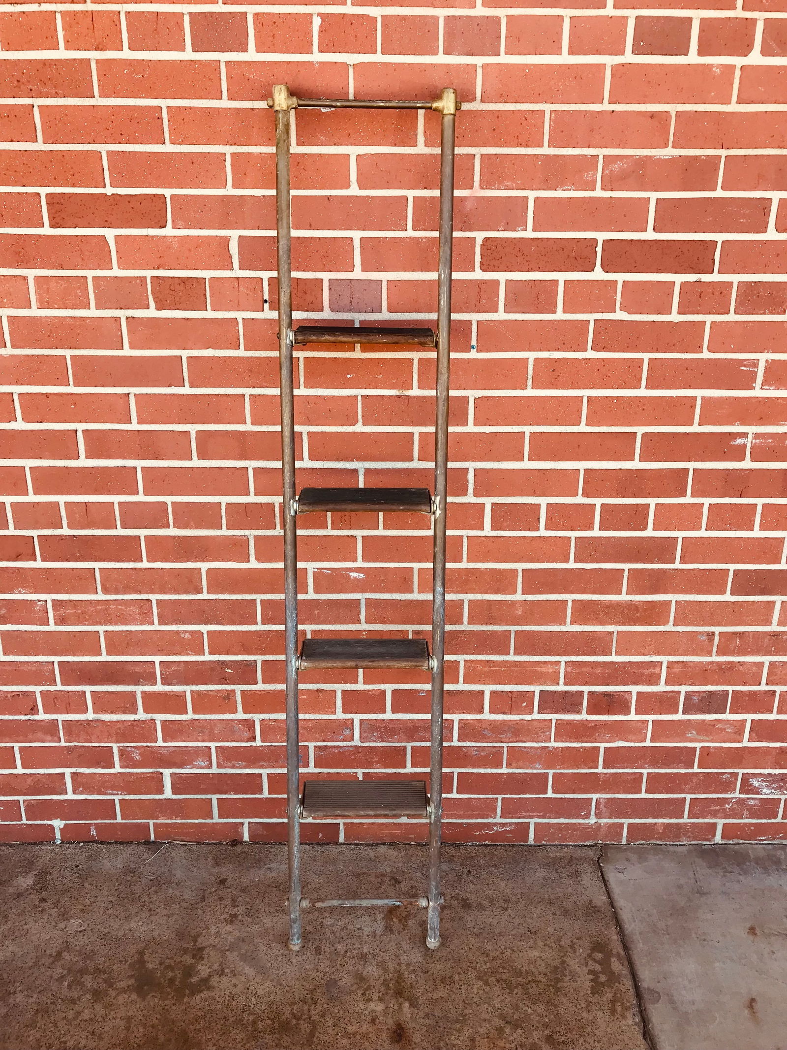 Victorian Style Brass Library Ladder (1 of 4)