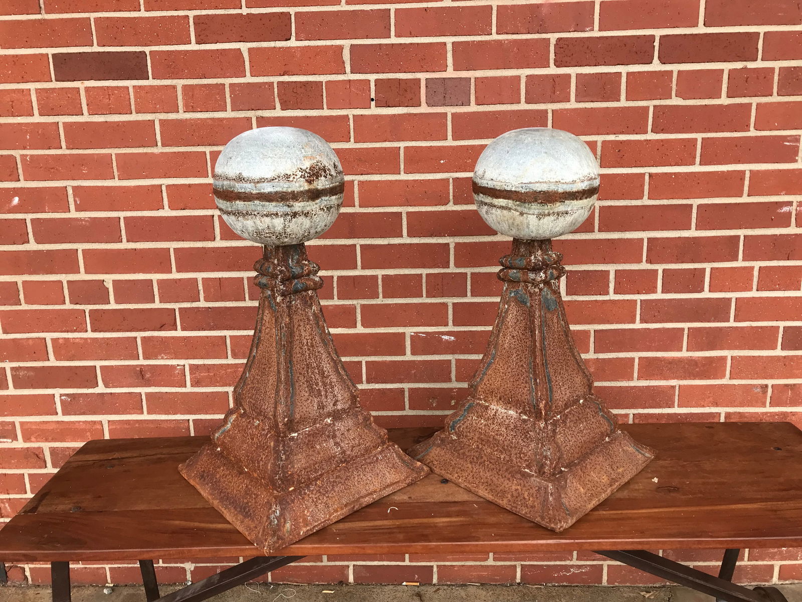 Galvanized Metal Finial Pair (1 of 5)