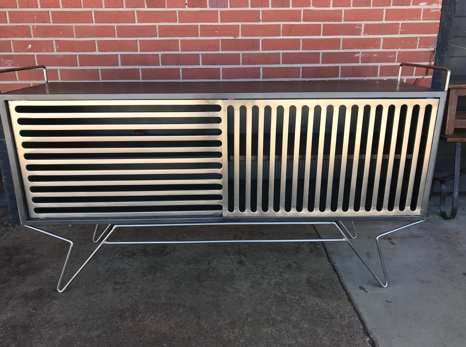 Industrial Metal Sideboard Entertainment Cabinet (1 of 9)