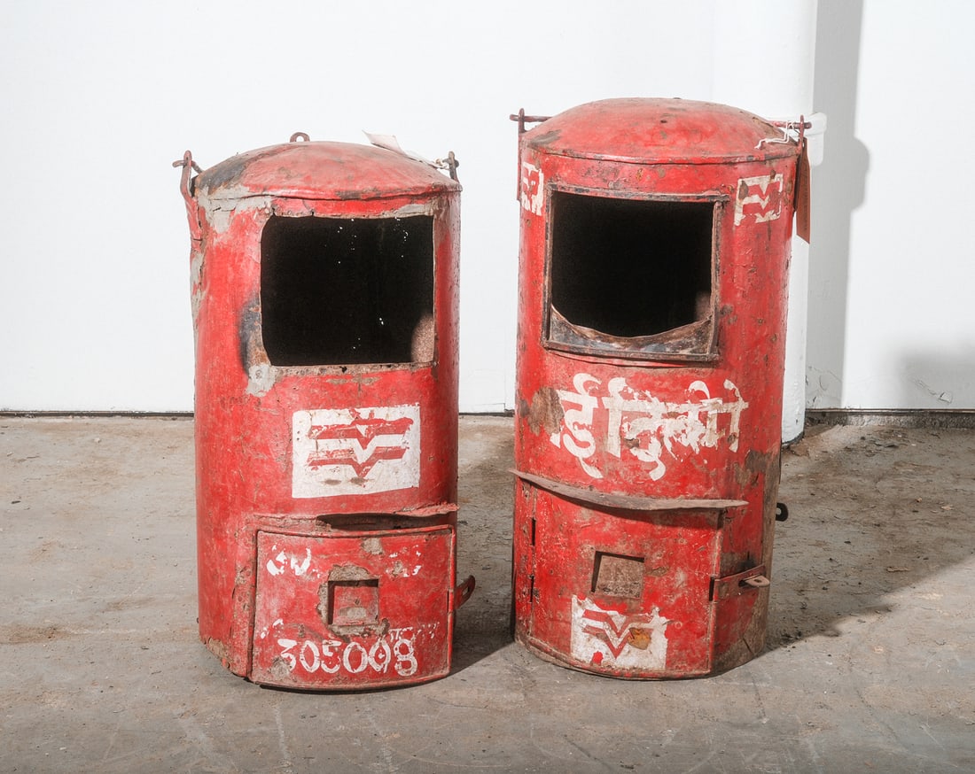 Lot of Two Galvanized Metal Mail Box From India (1 of 6)