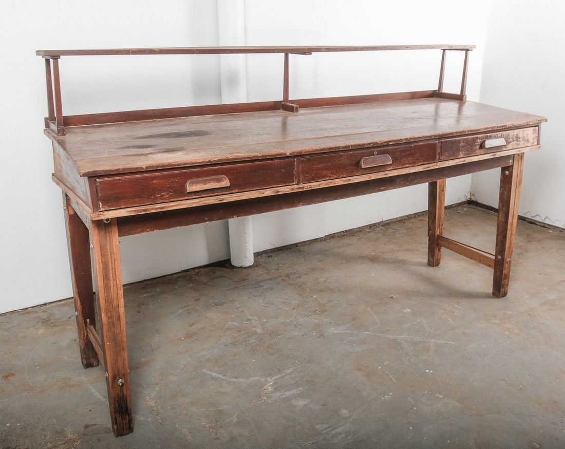 Slant Front Drafting Table With Galley Backsplash (1 of 6)