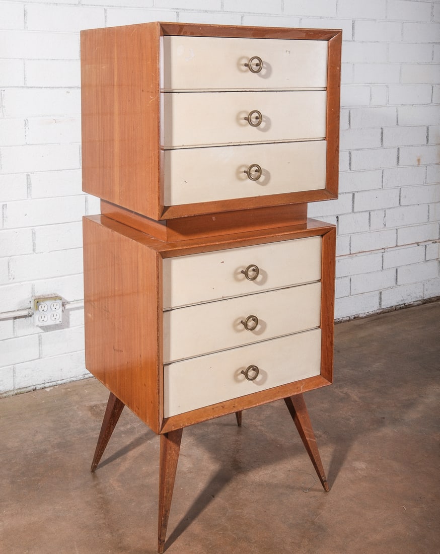 Mid Century Modern  Chest on Chest Bureau (1 of 4)