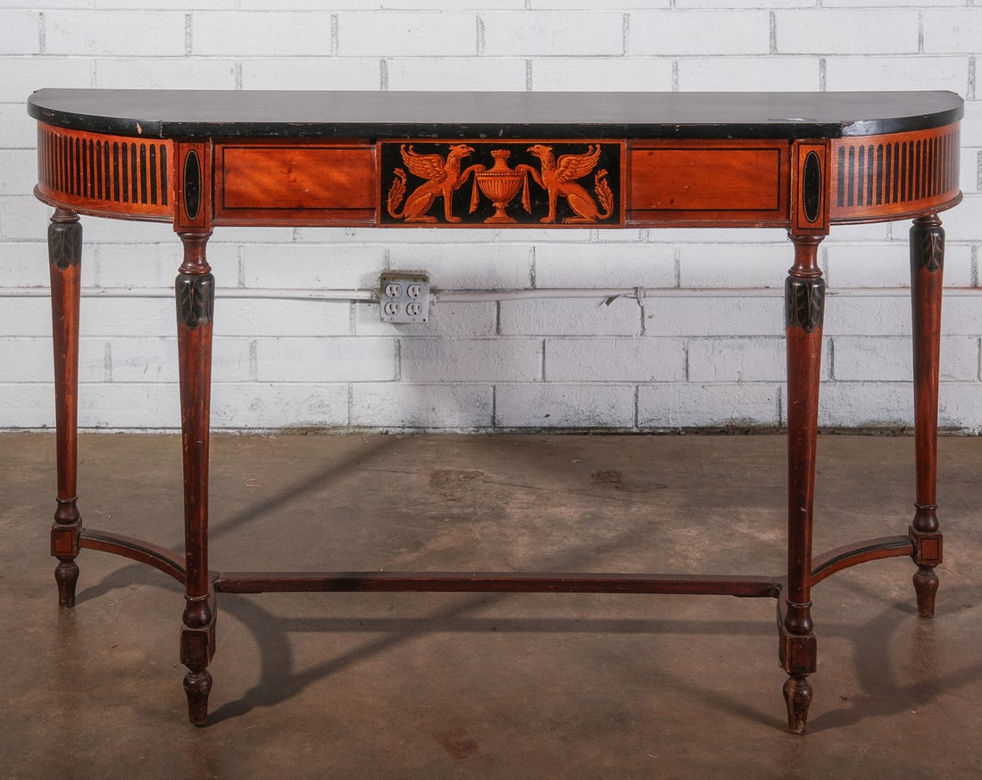 Entryway Hall Console Table with Egyptian Revival Accents (1 of 5)