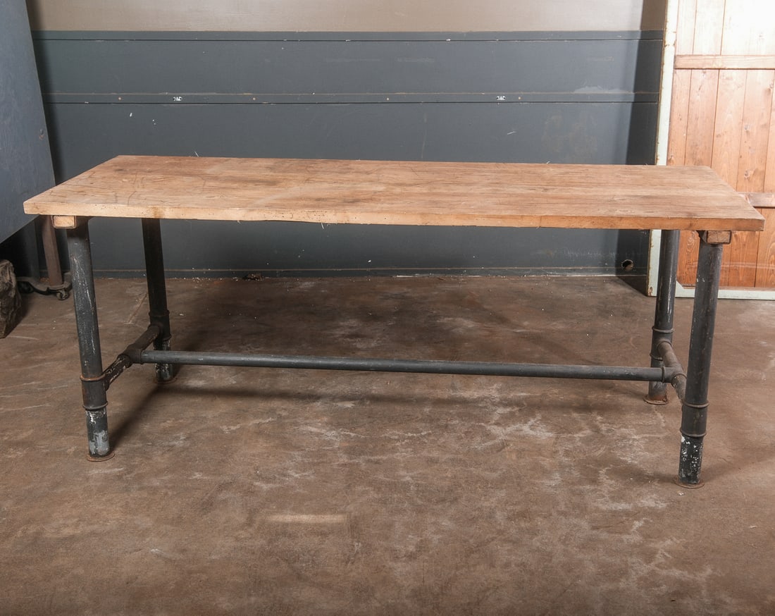 Industrial Table with Iron Pipe legs (1 of 5)