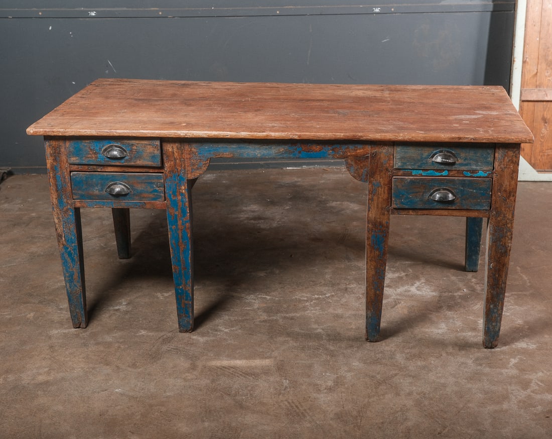 Wooden Textile Mill Desk (1 of 5)