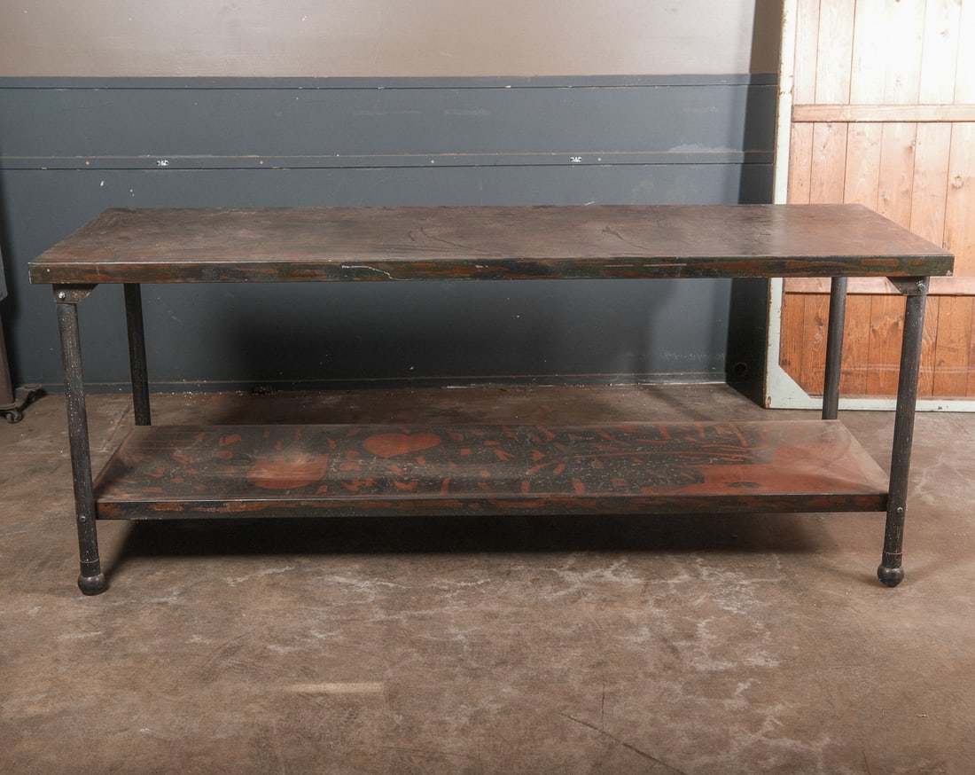Industrial Metal Rectangular Work Table (1 of 5)