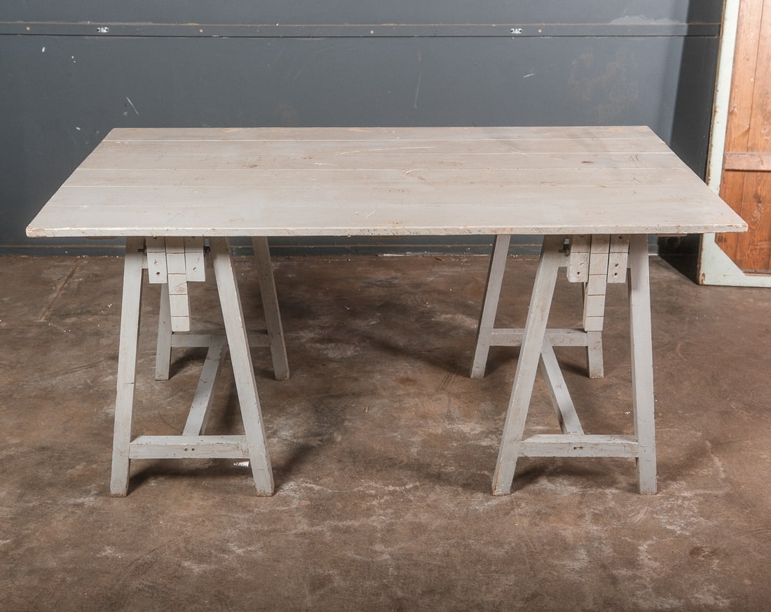 Farmhouse style Wooden Trestle Table (1 of 6)