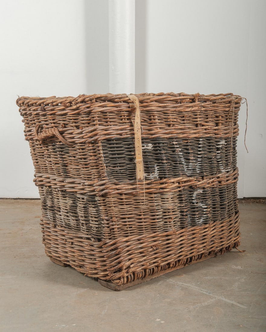 French Wicker Linen Basket (1 of 5)