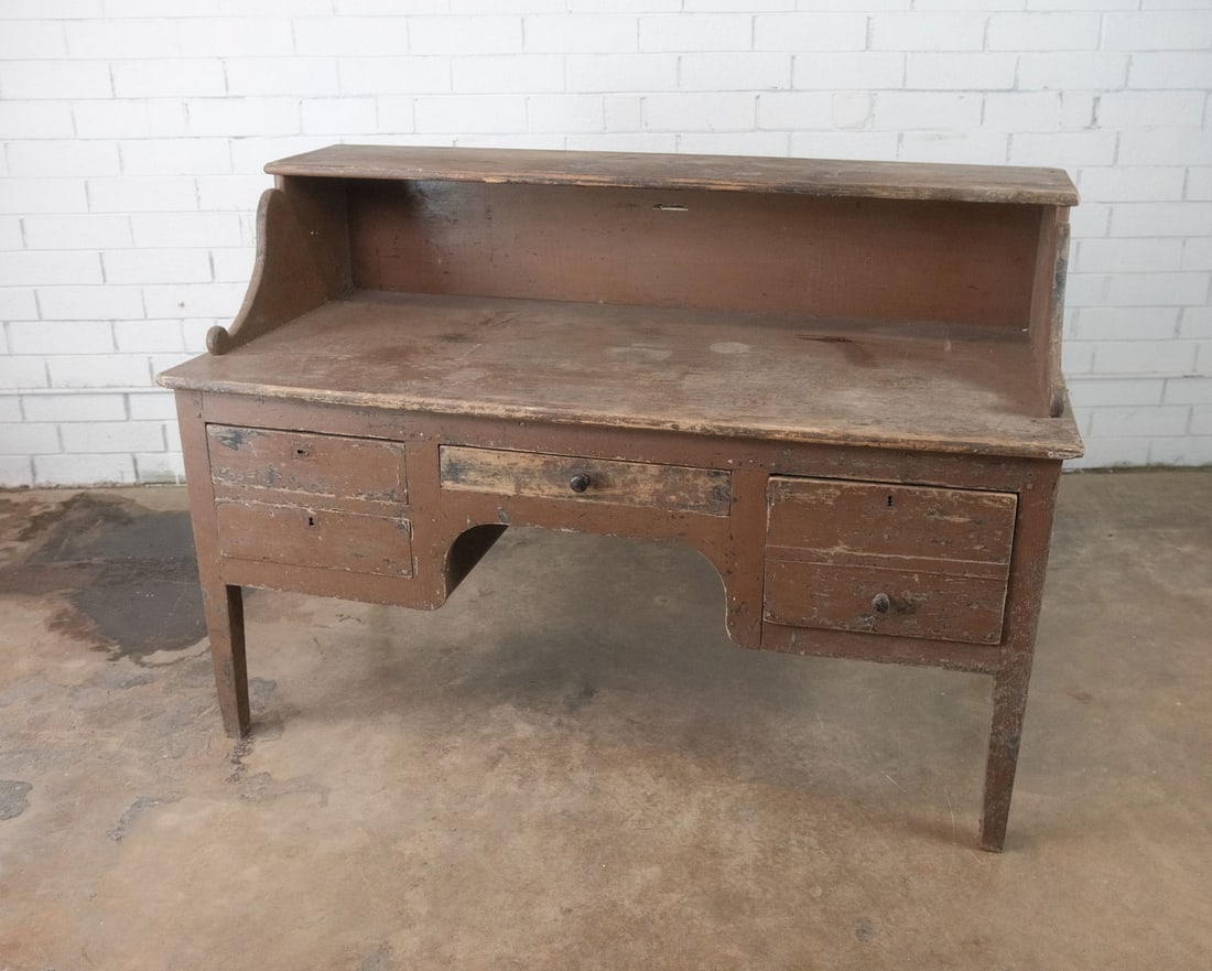 Vintage Writing Desk With Upper Shelf (1 of 5)