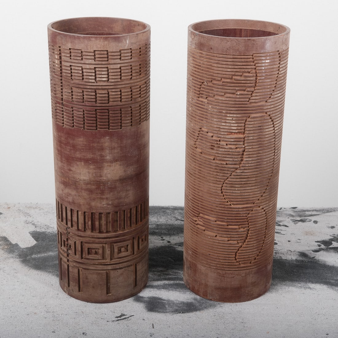 Rare Lot of Two Rug Pattern Rollers (1 of 5)