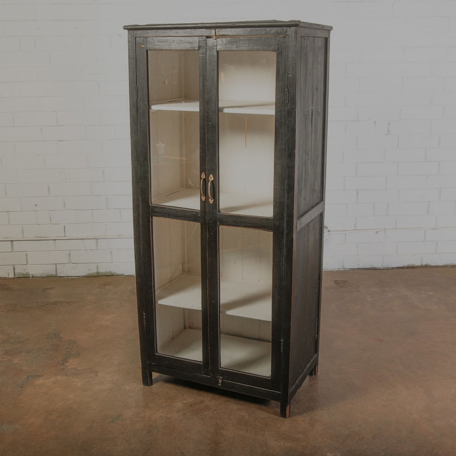 Anglo Indian Wooden Glass front Cabinet (1 of 6)