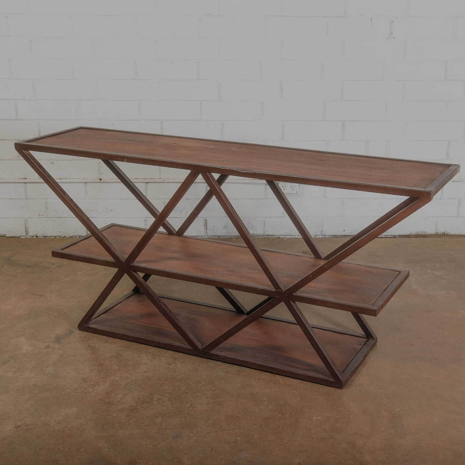 Two Tier Inudstiral Console Table (1 of 5)