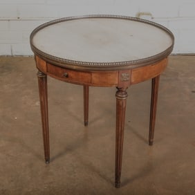 Antique French Louis XVI Gueridon Marble Top Table