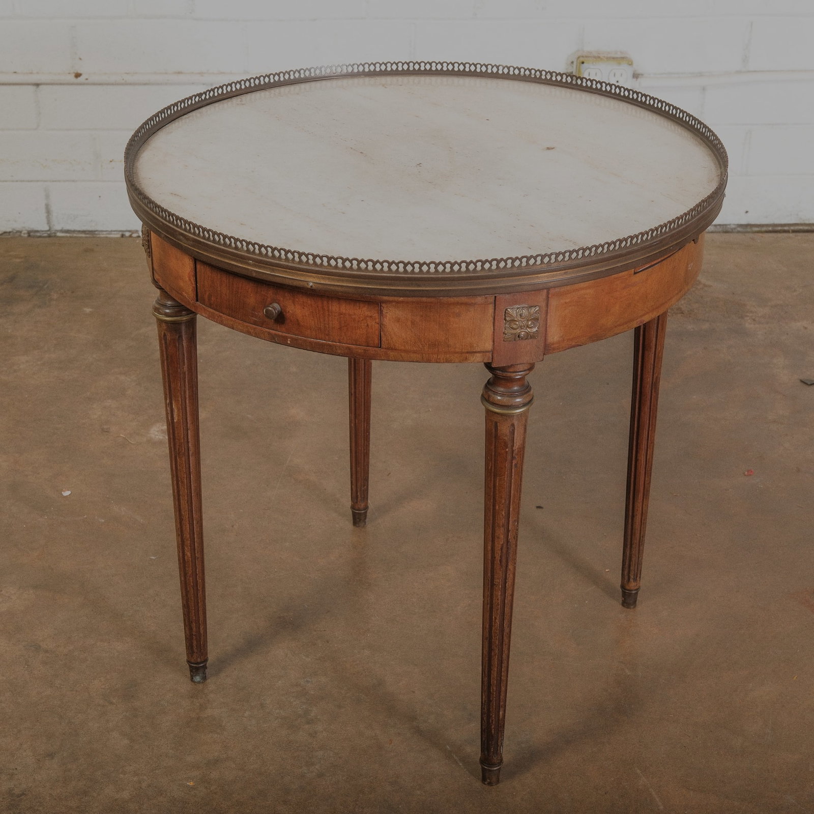 Antique French Louis XVI Gueridon Marble Top Table (1 of 5)