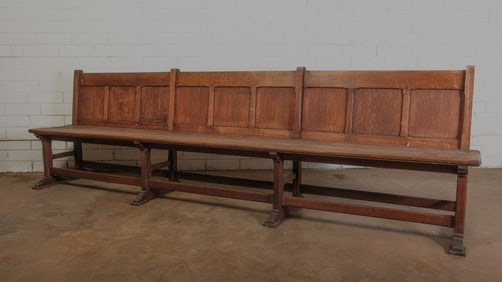Edwardian Arts & Crafts Church Pew