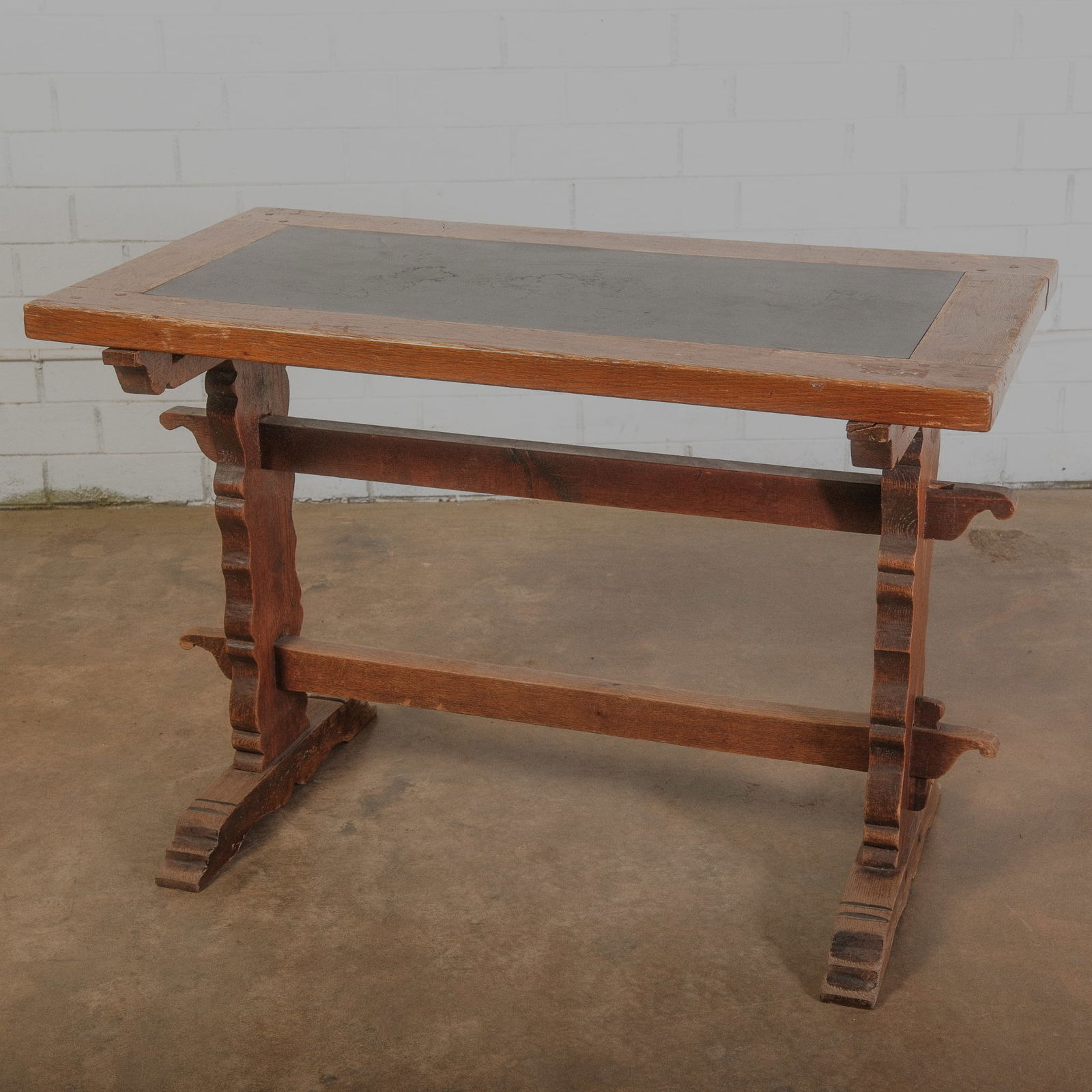 Gothic Revial Arts & Crafts Library Table (1 of 7)