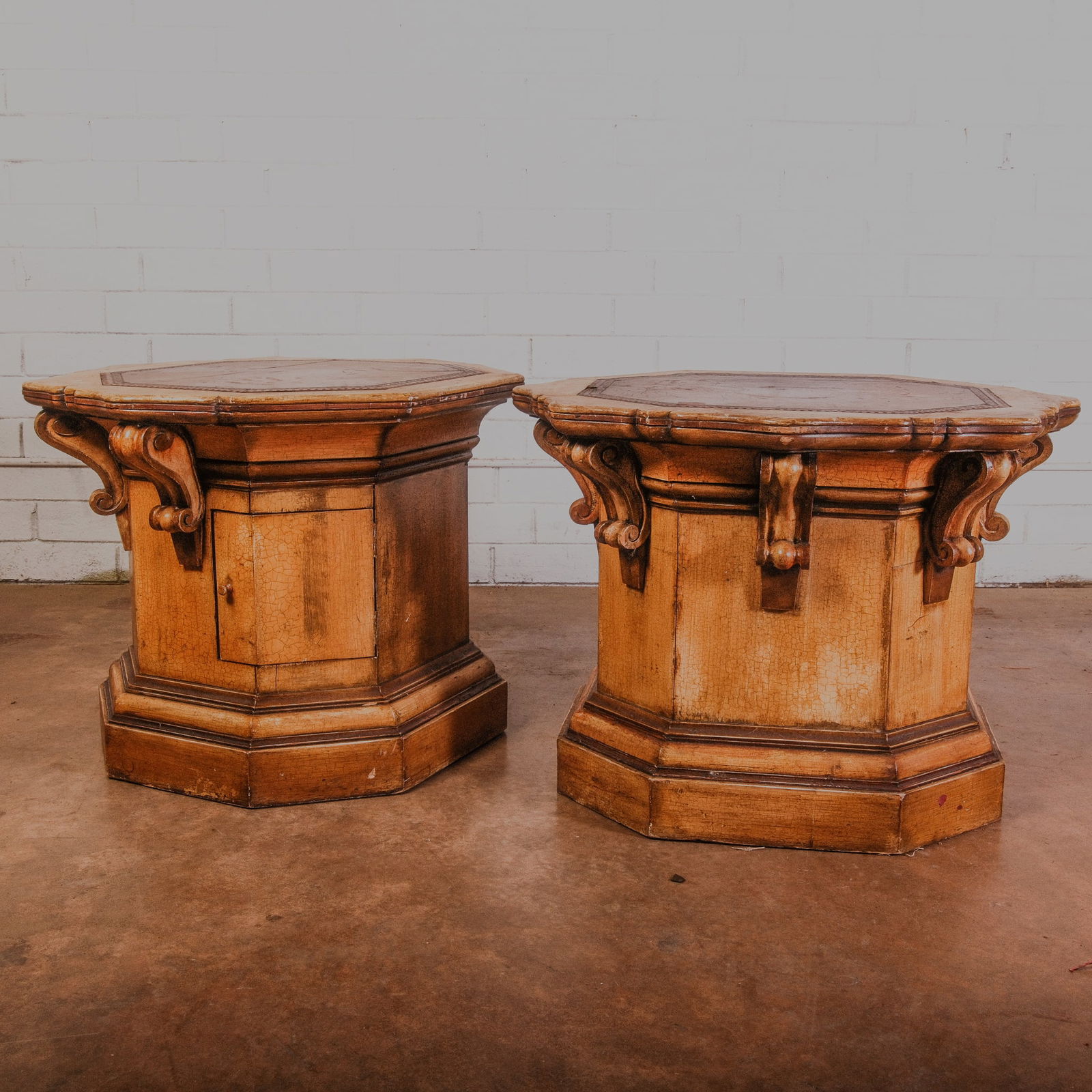 Hexagon Shaped Night stand, one pair (1 of 7)